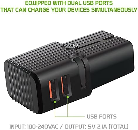Двојниот универзален USB адаптер работи за TCL 20 R 5G за светска моќ и патување помеѓу US/EU/CN/AUS/NZ/Велика Британија