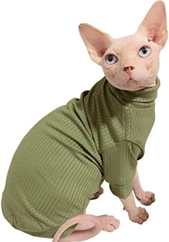 Duomeimi sphynx без влакна мачка симпатична мека заштитна облека, тркалезна јака елек облека за маче