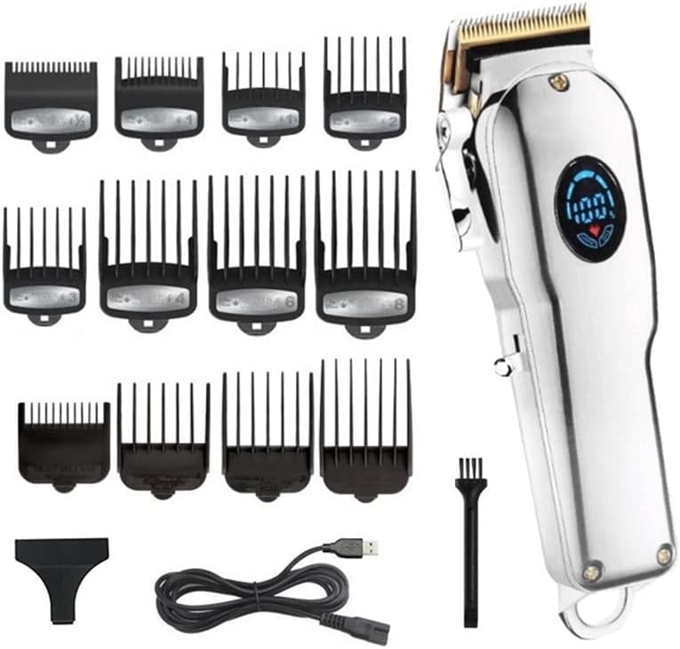 Sudemota Clippers за коса за мажи, безжичен бербер клипер професионален тример за коса Електричен Pro Машина за сечење на коса титаниум сечило