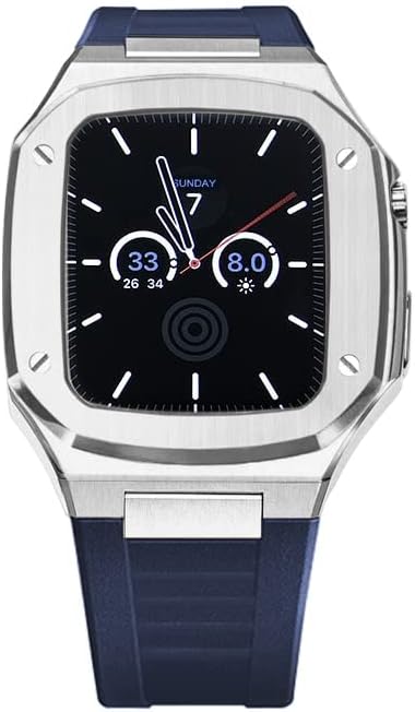 Комплет За Модификација НА CNHKAU Метална Рамка за Apple Watch 7 6 5 4 42mm 44mm 45mm Рамка За часовник Замена На Метални Ремени За Iwatch