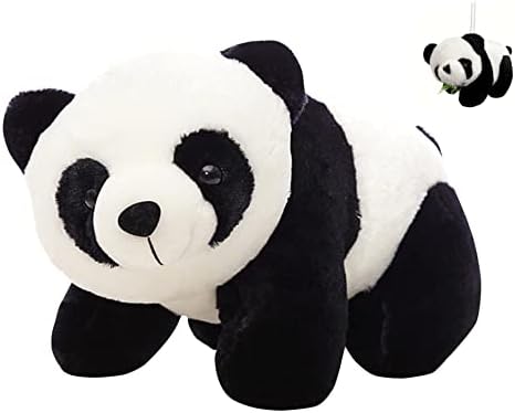 Spirtude 11.8inch Панда полнети животински панда плишани, панда мечка полнета плишана перница со приврзок за клучеви, 3 парчиња животни