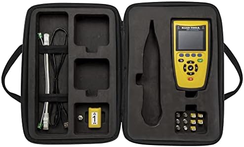 Klein Tools VDV501-828 Кабелски тестер комплет со командант VDV тестер, далечински управувач, адаптер и случај, лоцирање, тестирање и мерка на