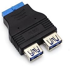 Двојна USB 3.0 Type A женски до 20 пински адаптер