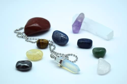 7 Чакра заздравувачки кристали + 3 моќни камења + кварц нишало; овој комплет, ќе го балансира вашето физичко и емоционално битие, ќе