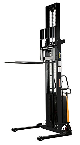 Stestil SL-150-AA Powered Lift Stacker со прилагодливи вилушки и нозе за поддршка, 150 подигната висина, 42 должина x 26-3/4 вилушка со
