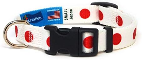 Јапонска Јака За Кучиња | Јапонско Знаме | Брава За Брзо Ослободување | Направена ВО ЊУ ЏЕРСИ, САД | За Средни Кучиња | Широка 1 инч