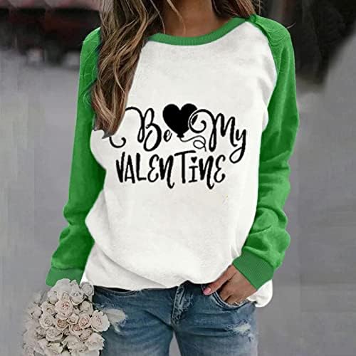 Бидете мои врвови за џемпери за в Valentубените за жени со долги ракави на в Valentубените со долги ракави, пулвер, тунични маици,