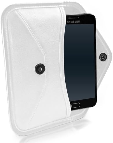 Case Boxwave Case компатибилен со Samsung Galaxy J2 чиста - елитна торбичка за кожен месинџер, синтетички кожен покрив дизајн на пликови