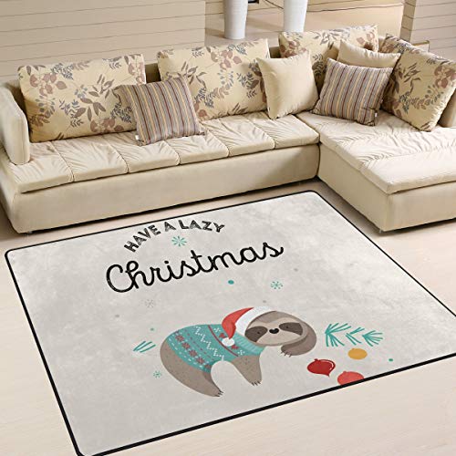 Mr.Xzy Cluter Merry Christmas Brignth Голема површина килим за дневна соба без лизгање вода бебе игра душек тепих за активност во спална