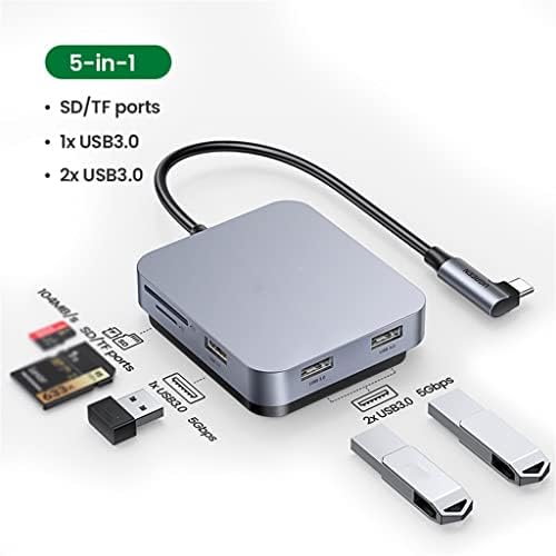 N/A 5 во 1 Тип UGREEN USB C ЦЕНТАР ДО USB 3.0 5Gbps TF / Sd Картичка 104mb / S Додатоци Магнетни