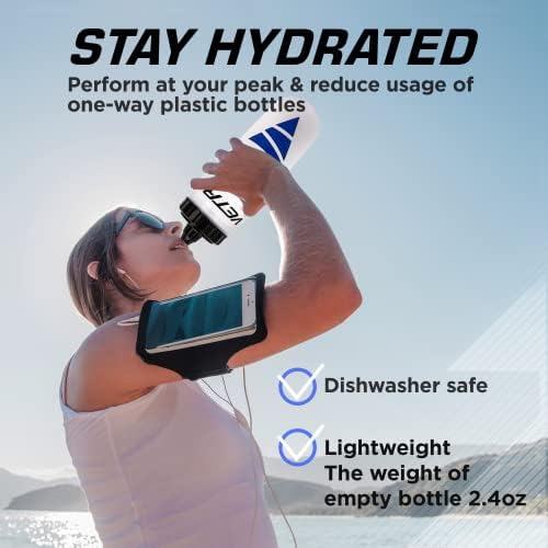 Vetra Soft Touch Одбојка и спортско стискање на шише со шише со вода - Официјална големина 5 топка со трајно зашивање на PVC PVC капакот