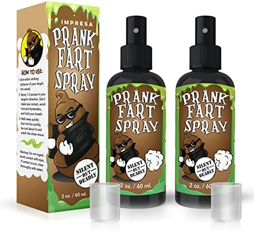 [2 -пакет] Fart Attack Rancid Liquid Fart Spray Extra силен за беanksиви - Смешен комплет за спреј за прскање за стомаци за стомаци - смрдлива миризлива габа подарок и безобразен спреј за с
