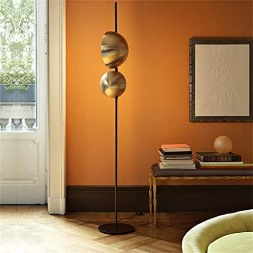 LELLY LED подни ламби модерна подна светлина за дневна соба црна или златна двојна абажур предводена светлина