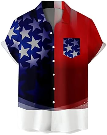 Бмисегм Летни Машки Фустани Кошули За Мажи Знаме На Денот НА Независноста 3Д Дигитално Печатење Персонализиран Моден Ревер На Отворено