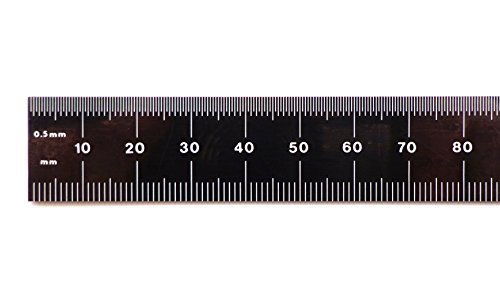 ПЕК Алатки 150 мм Метрички Црн Хром, Нула-Отсјај Машинист Владетел со Ознаки .5 мм, Мм Двете Страни