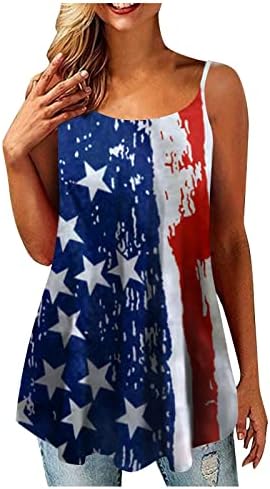 Lcepcy American Flag Printed Cami Tops Cami For Women Sike Belly Bellevery кошули лабава вклопена проточна блуза