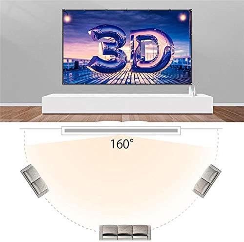 WSSBK 120 инчи преклопен HD филмски проектор Екран 16: 9 Позадина крпа за домашно кино театар DLP бело без набори црно-еднострана