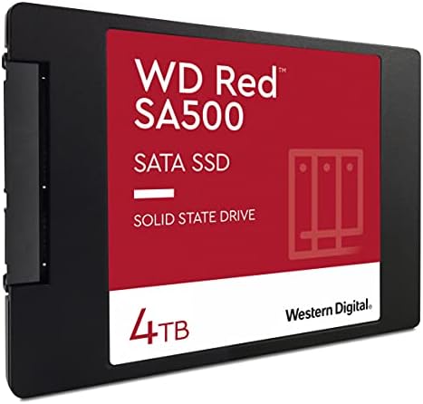 Western Digital 4TB WD Red SA500 NAS 3D NAND внатрешен SSD - SATA III 6 GB/S, 2,5 /7mm, до 560 MB/S - WDS400T1R0A & 4TB WD RED PRO NAS Внатрешен