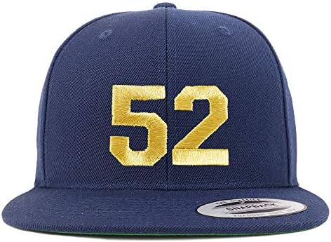 Трендовски продавница за облека број 52 златна нишка рамна сметка за бејзбол капа