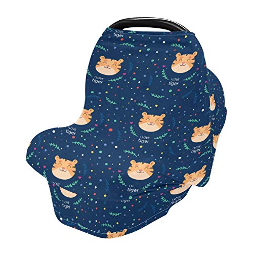 Покривки за седишта за бебиња за бебиња од тигар - Копачка за колички за колички, мулти -употреба на крошна на автомобили, за девојчиња