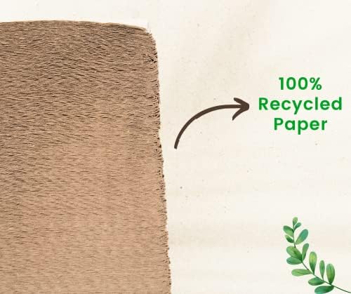 Органски необични хартиени крпи, 1250ct z-пати пост-потрошувачки отпад Практични мултифразени кафеави хартиени крпи Масовно-хартиена