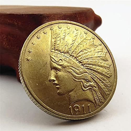 АДАКРИПТОКОИНЦРИПТУКУРЦЕНЦИЈА Омилена монета Индиска златна позлатена монета 1911 година Океан Океан комеморативна монета колекционерска монета