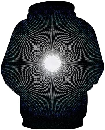Шарени мажи 3Д дигитална печатена качулка блуза Топ мода на отворено обична кошула со качулка лабава атлетска џемпер