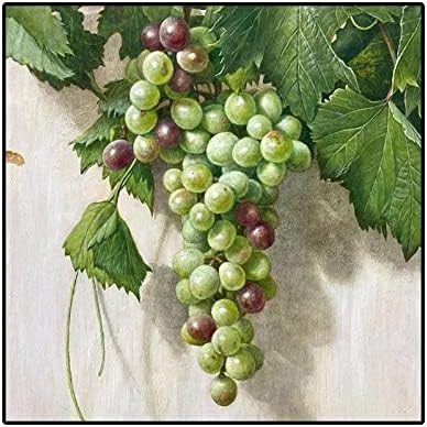 Рачно насликано масло сликарство на платно wallидна уметност, уметничко овошје реалистично грозје зелено грозје за жетва балет wallидни