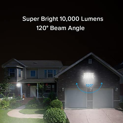 Санси 100W LED Светло За Поплави, 10000lm Супер Светло Надворешно Безбедносно Светло, 650W Еквивалент, Ip66 Водоотпорно Led Работно Светло