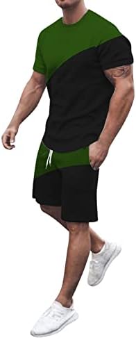 Менски кратки комплети 2 парчиња облека, кошула со краток ракав и обични шорцеви на плажа го прегази летниот сет за улична облека
