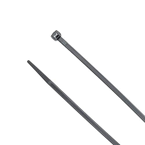 Ziptie.com 8-инчен црна најлон повеќенаменска кабелска вратоврска, тешка сила на затегнување од 75 lb | UL наведен, УВ отпорен, внатрешна или надворешна употреба, управување