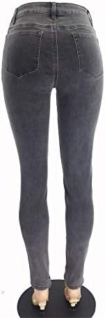 Skinенски Скинки на женските лежишта со високи половини, панталони со панталони со панталони со патенти со копче за патент со патент