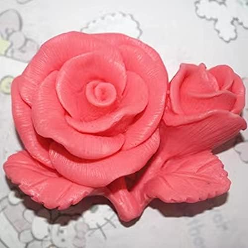 3Д роза од сапун со миризлива миризлива свеќа восок од топење мувла DIY чоколадна торта мраз силиконски калапи украсени смола