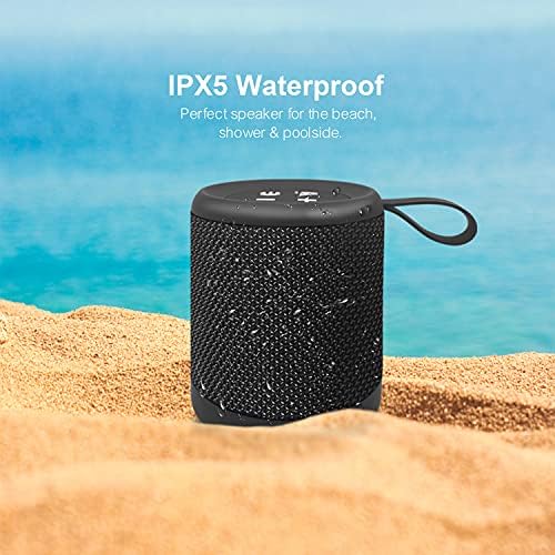 Преносен Bluetooth звучник Megatek со IPX5 водоотпорен, 100 метри безжичен опсег, кристално чист HD звук, богат бас, влез Aux,