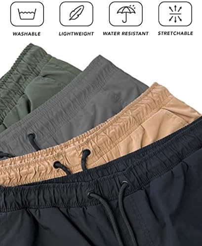 Southpole Mepter Quick Dry Water отпорна на најлонски панталони за џогирање со џебови со zipped џебови