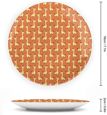 Жирафи Керамички Декоративни Плочи Со Стојат Коска Кина Виси Орнаменти Десерт Плочи