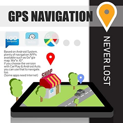 KUNFINE Android Радио CarPlay &засилувач; Android Авто Авторадио Автомобил Навигација Стерео Мултимедијален Плеер GPS Екран НА Допир RDS
