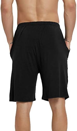 Jinshi Mens Sleeper Strighter Boxer Shorts Ultra-меки модални дневни пижами дното со џебови