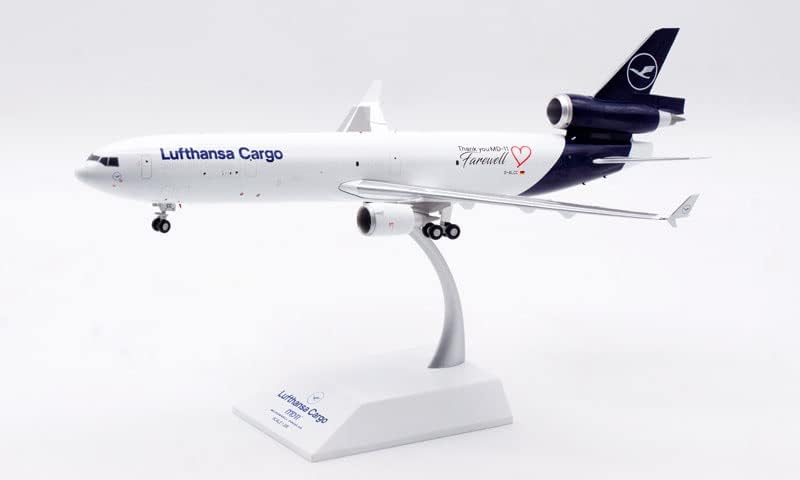 JC Wings Lufthansa Cargo за McDonnell Douglas Ви благодариме MD-11F D-ALCC збогум 1/200 Diecast Aircraft претходно изграден модел