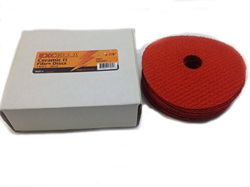 Sungold Abrasives 17002 36 Grit Excementa Disc на портокалова керамичка влакна, 4-1/2 x 7/8 Централна дупка