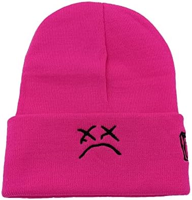 Shengqxgll тажни момчиња beanie плетени капи плачејќи лице зимско топло истегнување на меко скијање капа за мажи жени