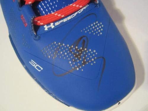 Воините на Стивен Кари потпишаа автограмирани пар кошаркарски чевли JSA COA - Автограмирани патики во НБА