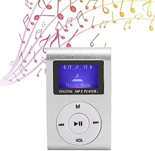 Клип MP3 плеер, дигитален музички плеер без загуби, преносен мини Mp3 Musicer Sports BackClip LCD екран MP3 Мемориска картичка