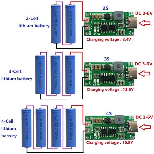 Eletechsup Мулти-клеточна 3S тип-Ц до 12.6V засилување засилување на липо полимер Ли-јонски полнач 7.4V 11.1V 14.8V литиум батерија