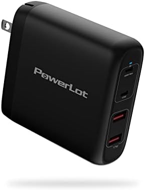 Powerlot 100w 4 Port Gan MacBook Pro USB C Wallиден полнач ， MultiPort лаптоп полнач USB C Power Adapte за iPad ， таблети ， iPhone 14/14