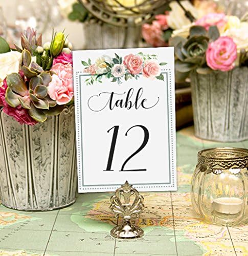 Дарлинг сувенир калиграфија 1-50 броеви на цветни табели свадбени картички за декор