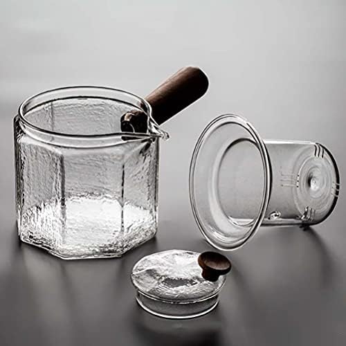 Vorcool стаклен чај сад страничен рачка чајник со инфузер филтер за напојување кинески чајник азиски чајник керамички чај производител