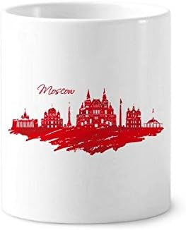 Москва црвена катедрала Русија градска четка за заби, држач за пенкало за керамички штанд со молив