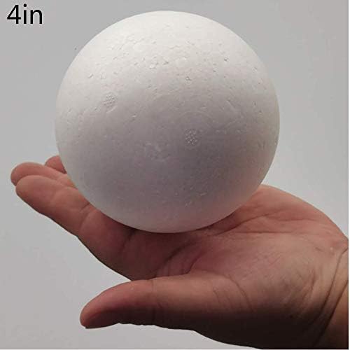 4 инчи 16 пакет занаетчиска топка бела полистирен мазна тркалезна топка, за материјали за уметност и занаетчиство, училишен проект, свадби, Божиќ,