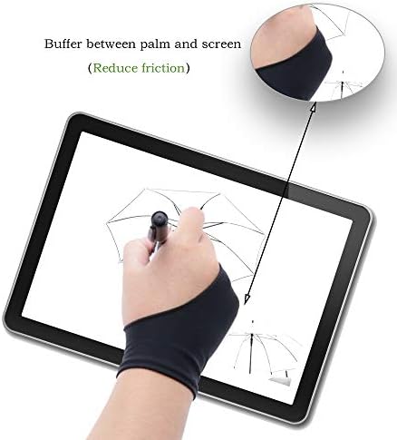 Asonen - Уметнички ракавици за цртање 4 пакувања, ракавици со два прста за графички таблети Цртеж или скицирање на хартија, универзално